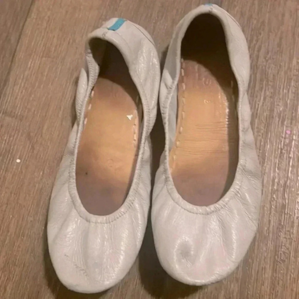 Tieks Gray Flats Size 8